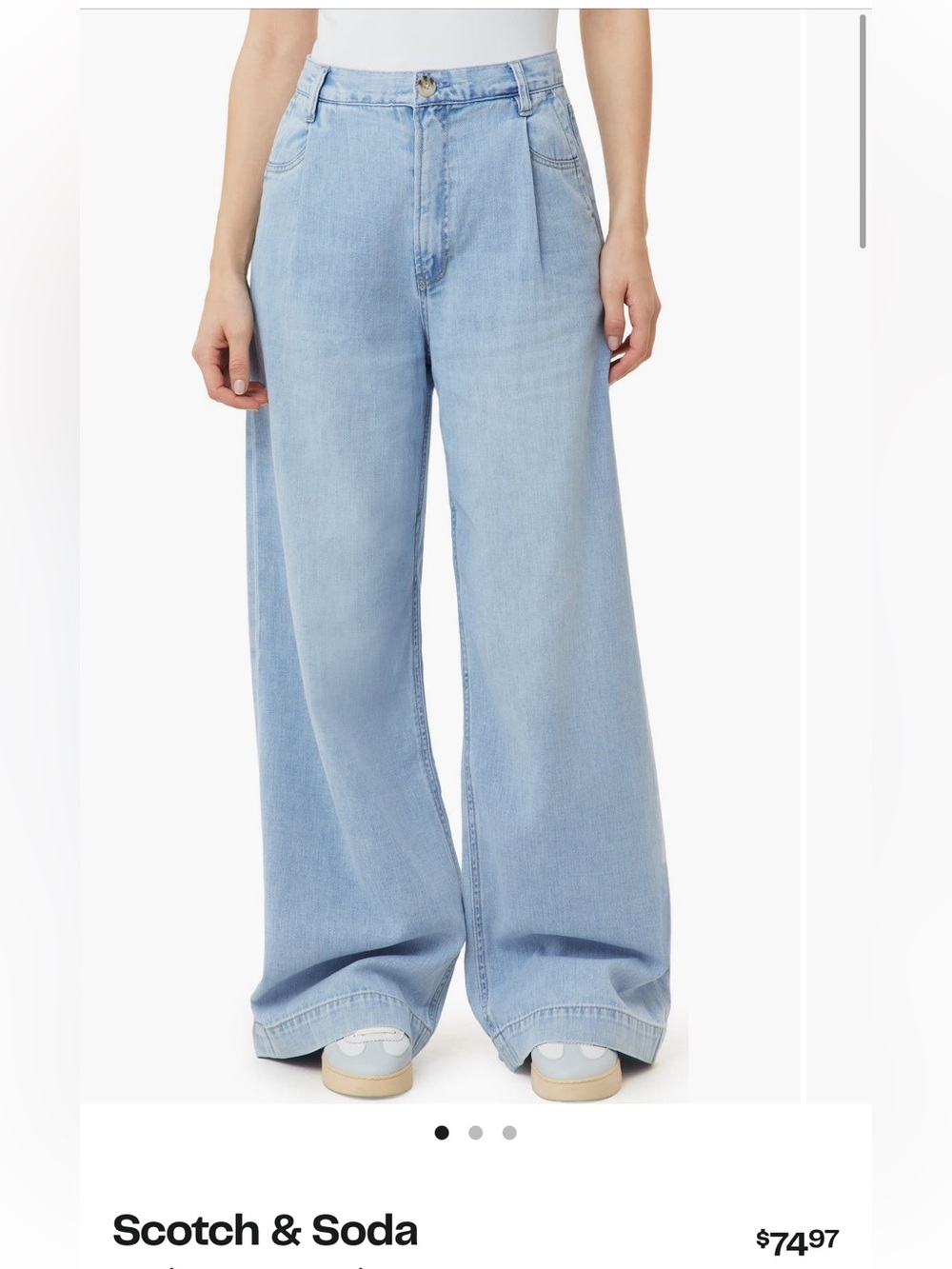 Scotch & Soda Light Blue Wide-Leg Jeans